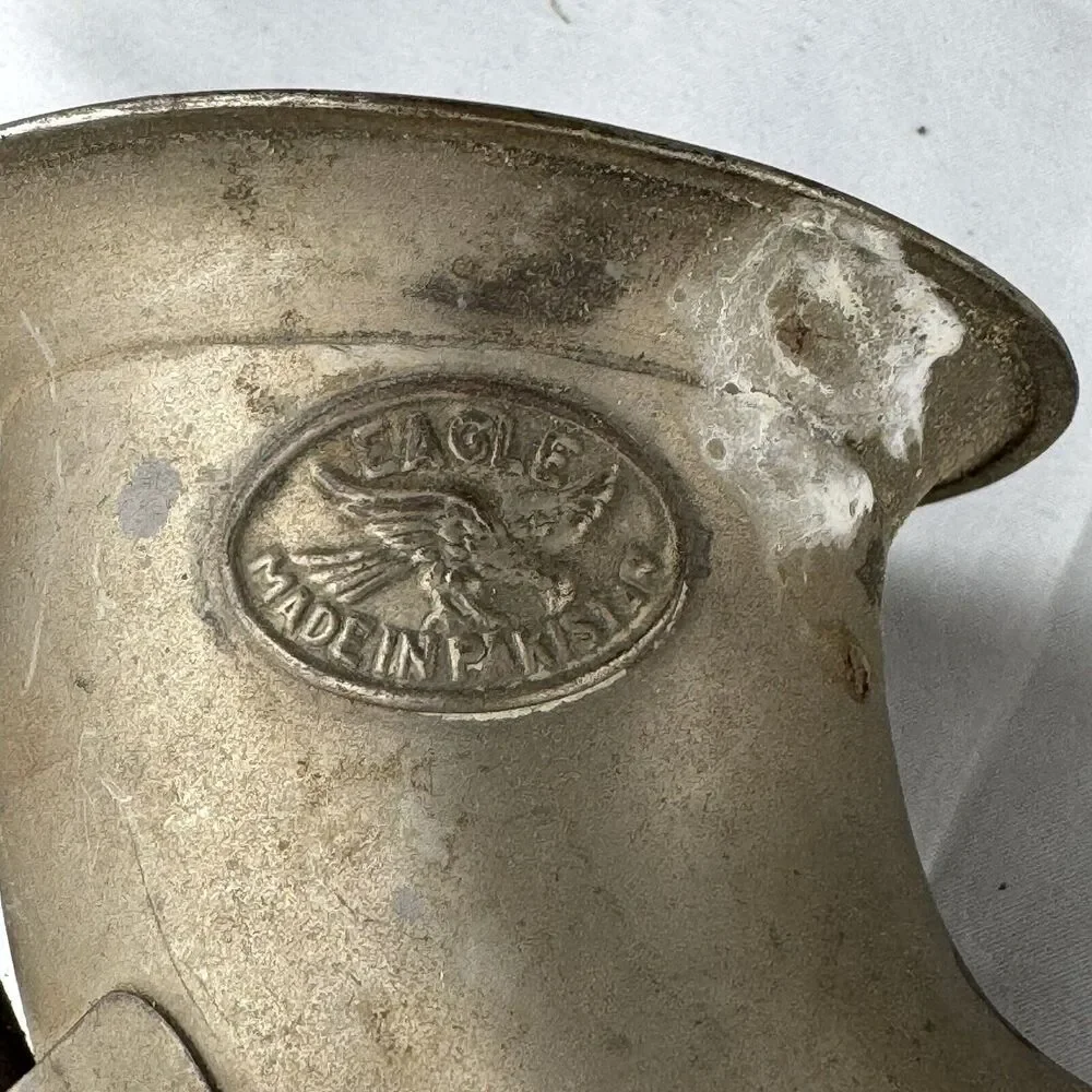 Antique Curved Eagle Car Horn Made in Pakistan Signed With Logo